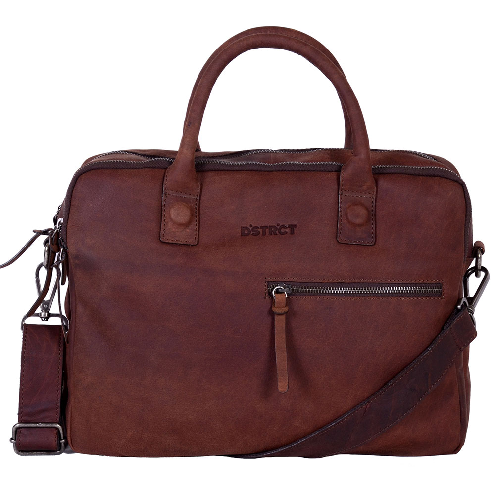 DSTRCT Wall Street Business Laptoptas 15.4” Double Brown