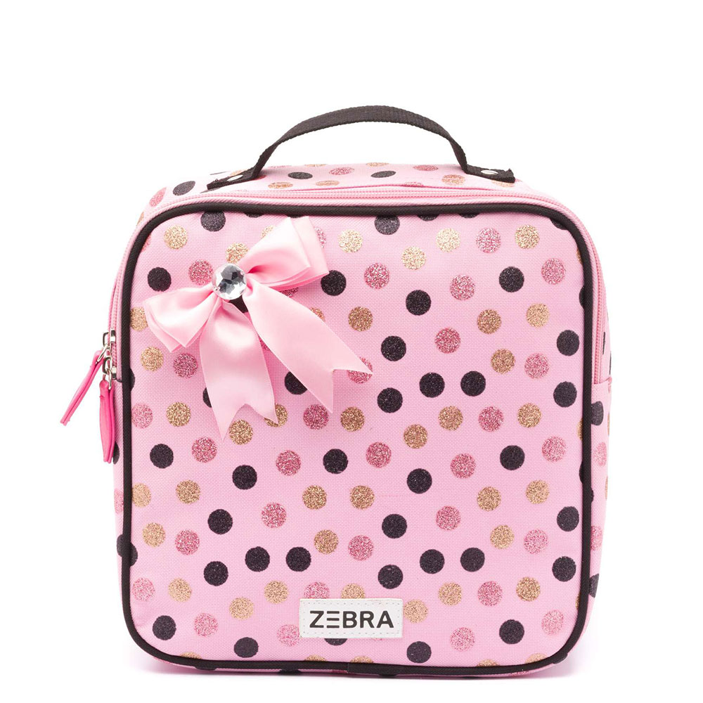 Zebra Trends Kinder Rugzak Wild Dots Glitter Pink Met Strik