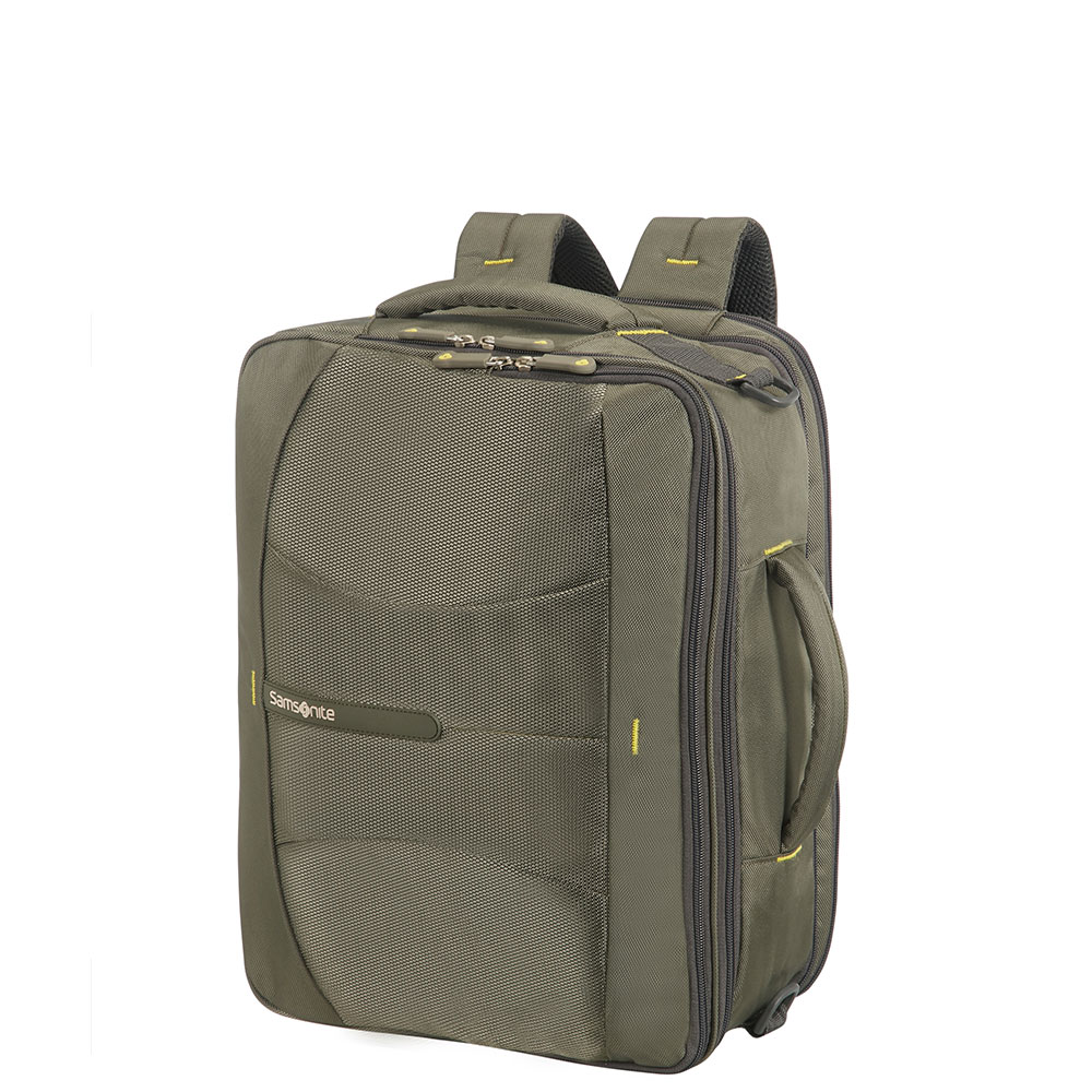 Samsonite 4Mation 3-Way Shoulder Bag Expandable olive / yellow online kopen