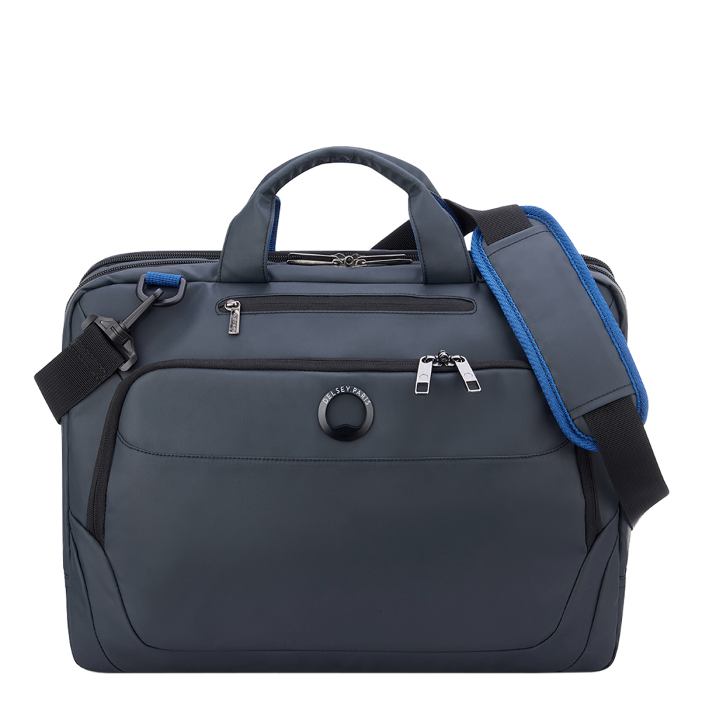 Delsey Parvis Plus Laptop Bag 2-CPT 15.6 Water Resistant Grey