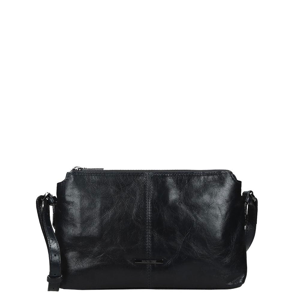 Claudio Ferrici Pelle Vecchia Crossbag Navy - Schoudertassen