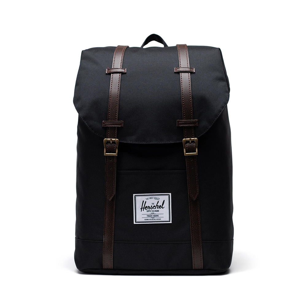 Retreat - Black/Chicory Coffee / Rugzak met 15" fleece gevoerd laptopvak - 19.5L opbergruimte - magnetische sluiting / Beperkte Levenslange Garantie / Zwart