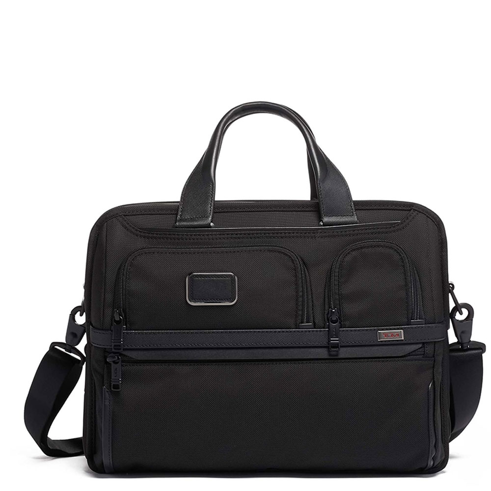 Tumi Alpha Expandable Organizer Laptop 15 Brief Black