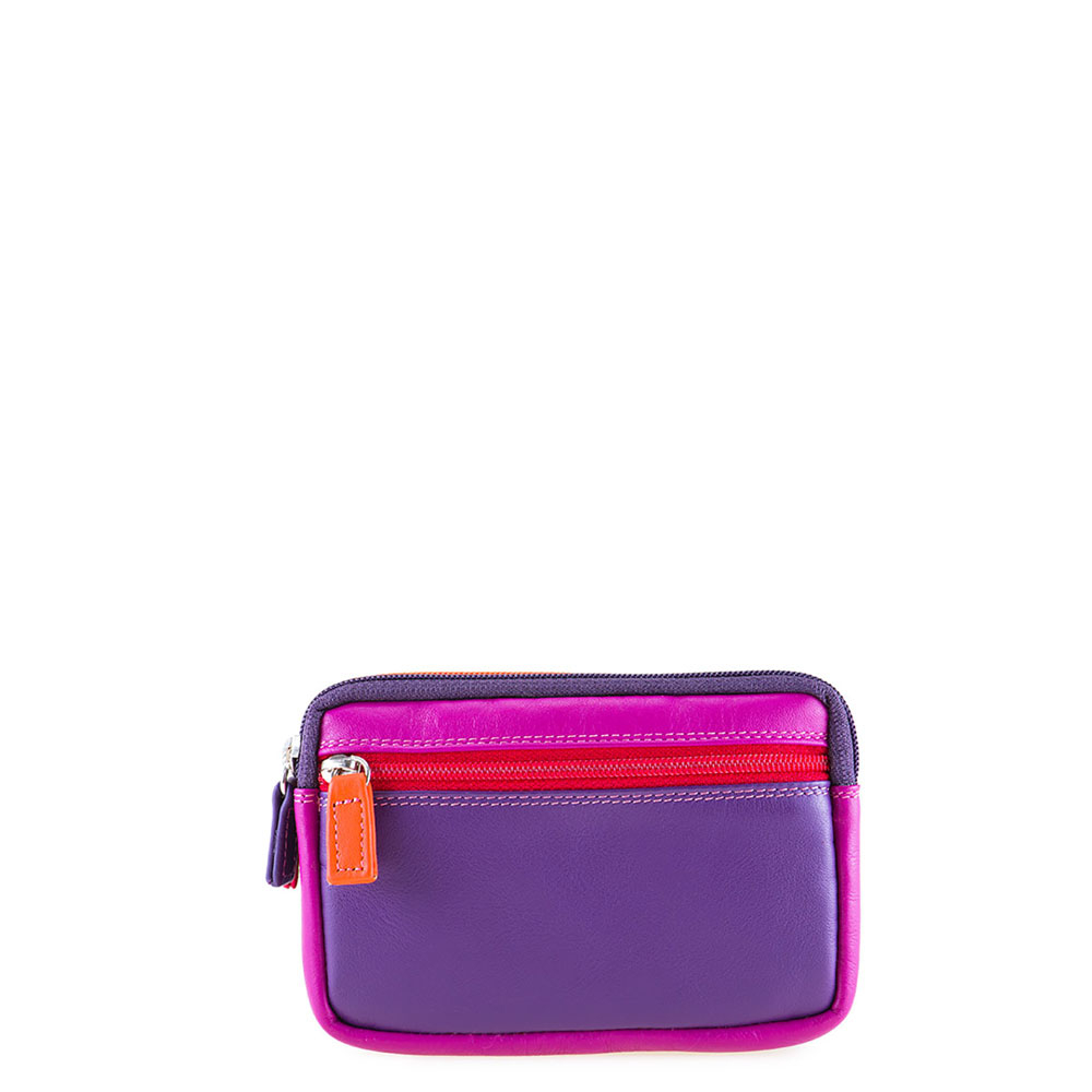 Mywalit Small Leather Double Zip Purse Portemonnee Sangria Multi - Dames portemonnees