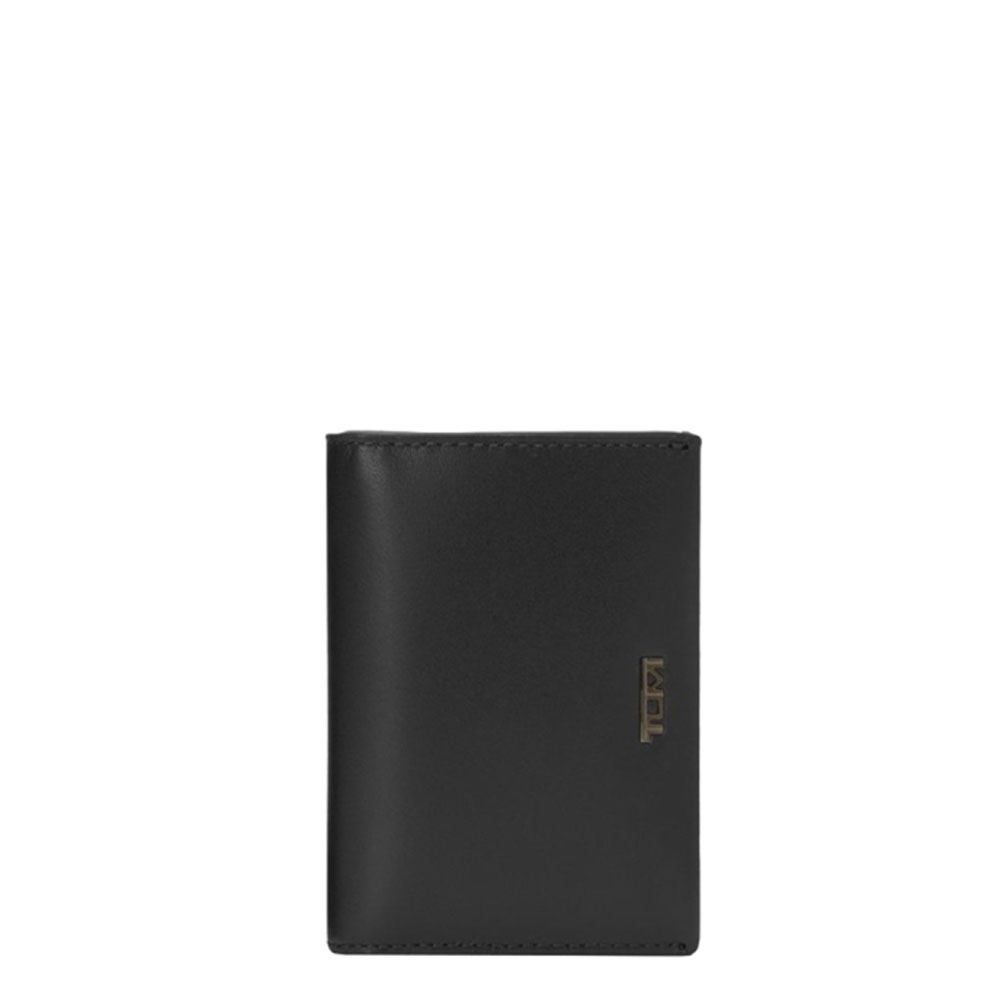 Tumi Nassau SLG Window Card Case Wallet Black Smooth - Heren portemonnees