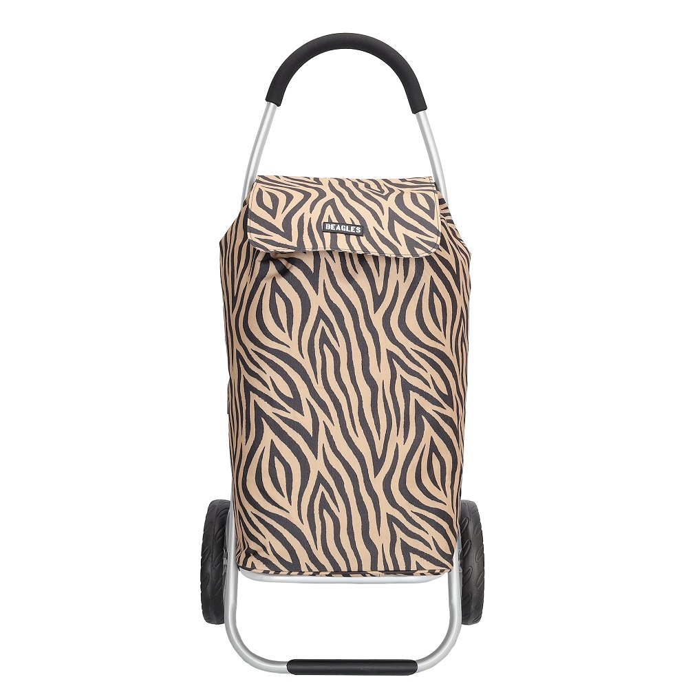 Beagles Alberic Boodschappen trolley - Zebra bruin