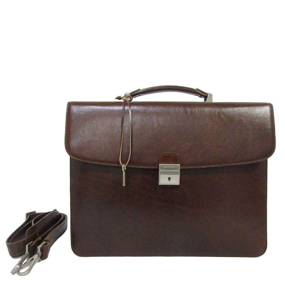 Claudio Ferrici Legacy Briefcase 13.3'' Brown - Laptop schoudertassen