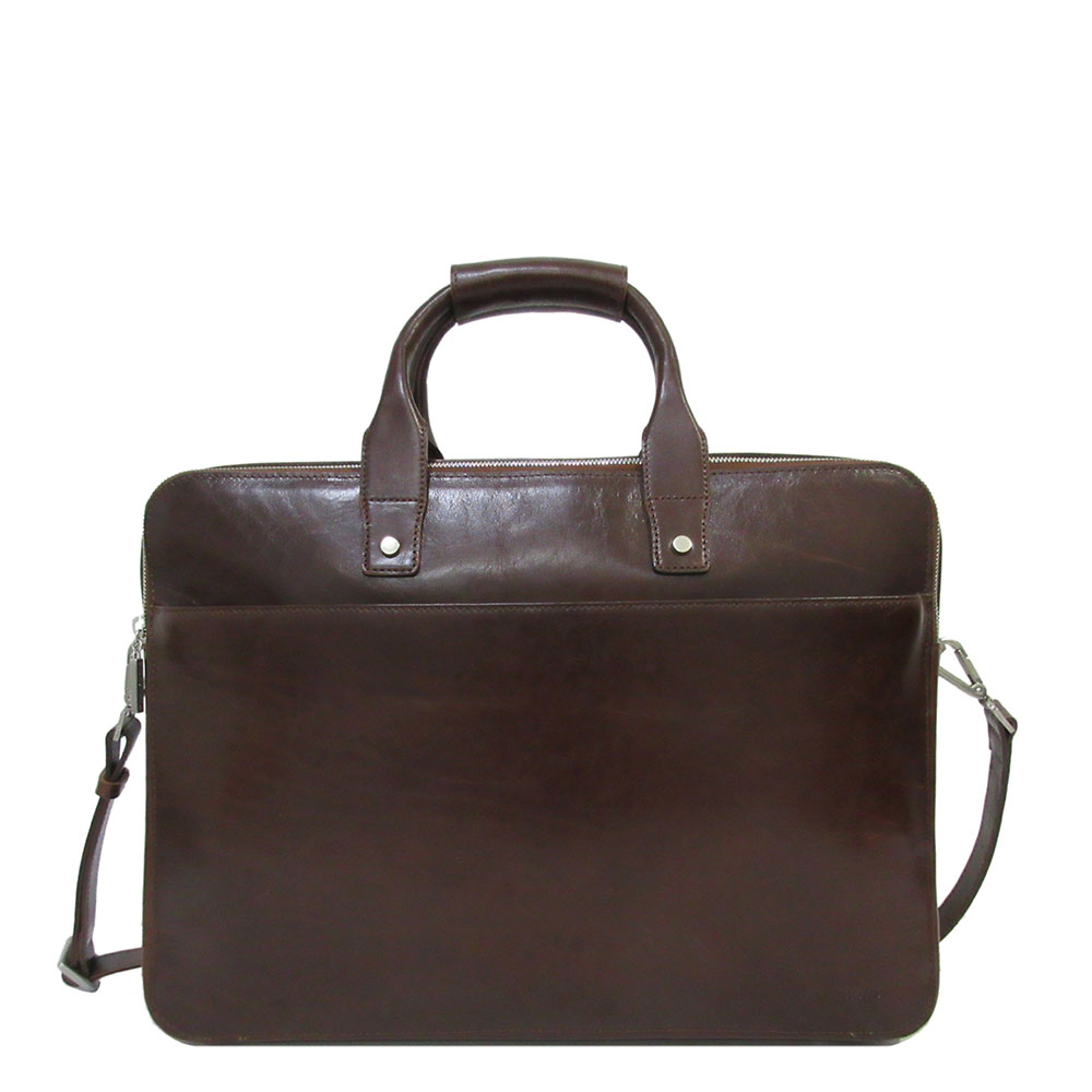 Claudio Ferrici Legacy Business Briefcase 15.6 Brown - Laptop schoudertassen