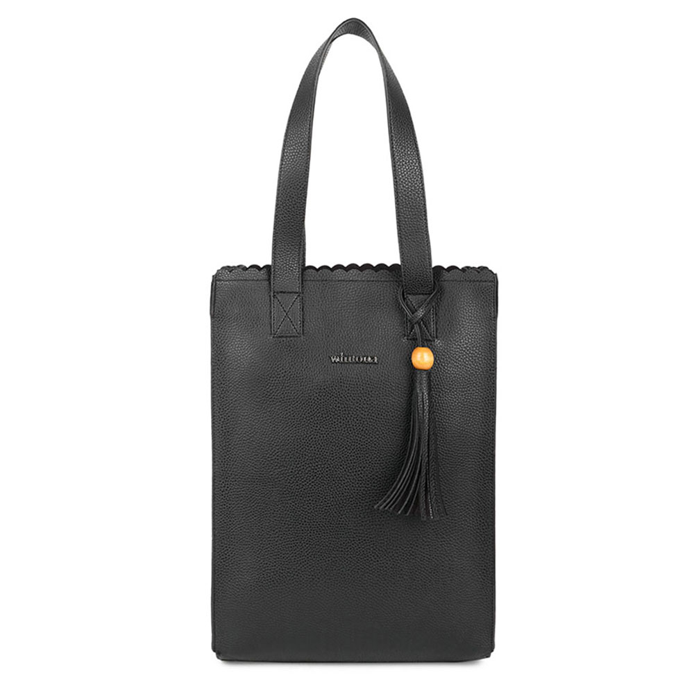 Wimona Paulina Shopper Black - Schoudertassen