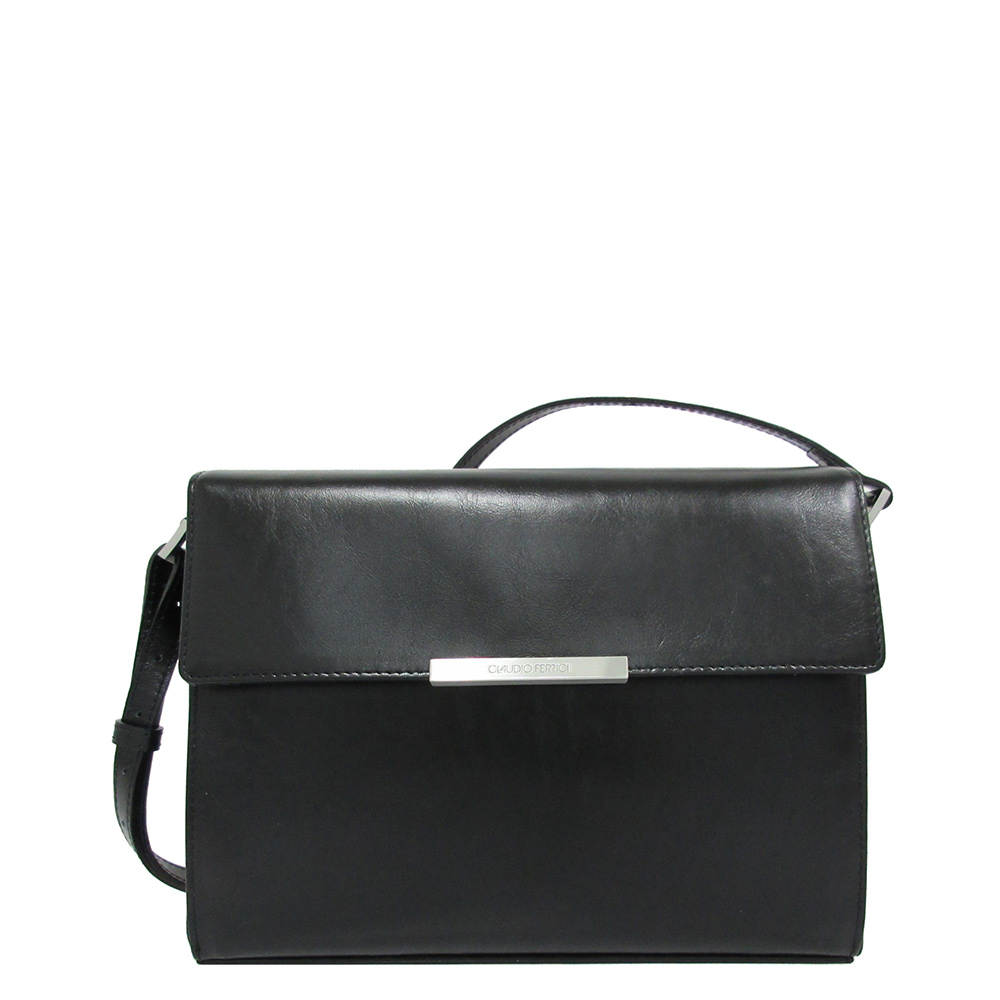 Claudio Ferrici Classico Flapbag Schoudertas Black - Schoudertassen