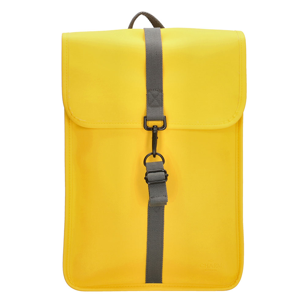 Charm London Neville Waterproof Backpack Yellow - Casual rugtassen