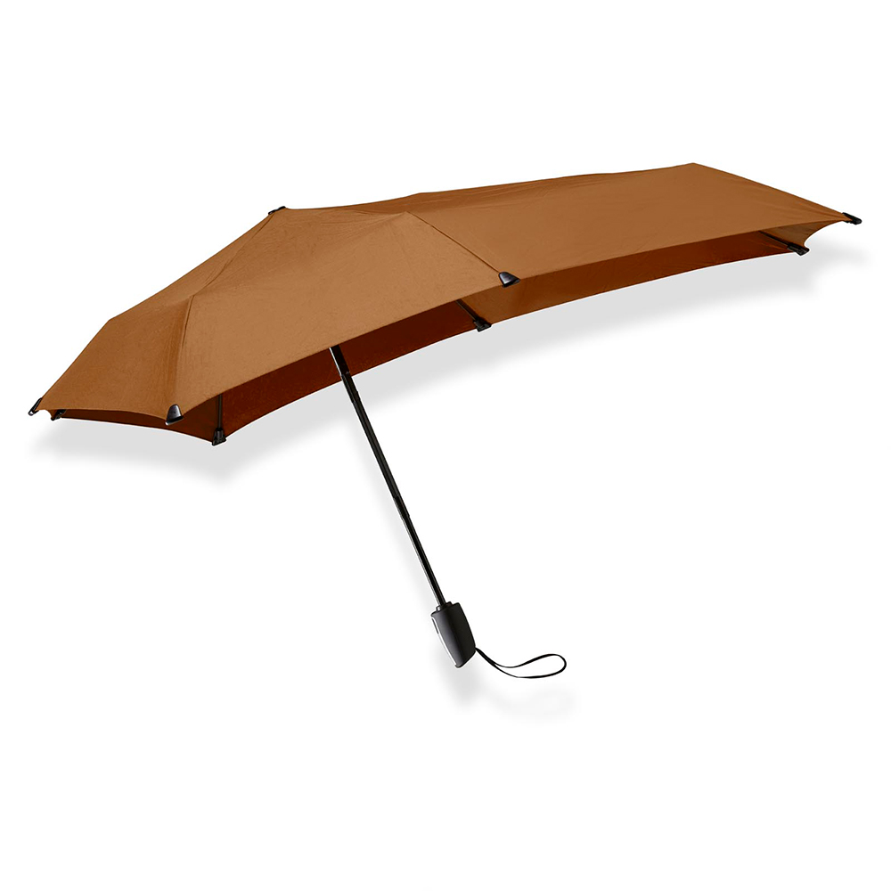 Senz automatic opvouwbare paraplu sundan brown