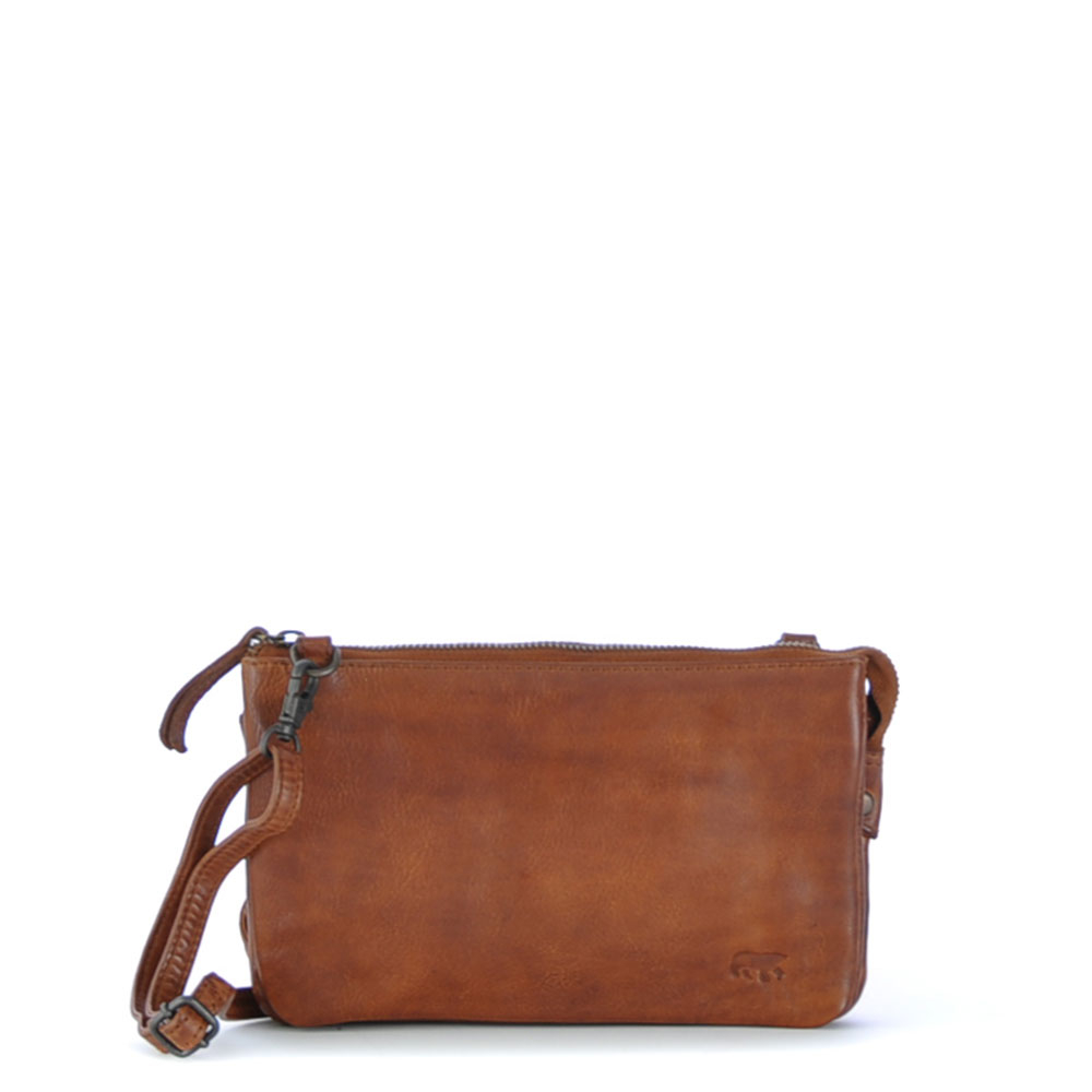 Bear Design Cow Lavato Uma Schoudertas Cognac - Schoudertassen