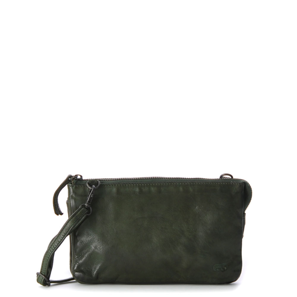 Bear Design Cow Lavato Schoudertas Olive Green - Schoudertassen