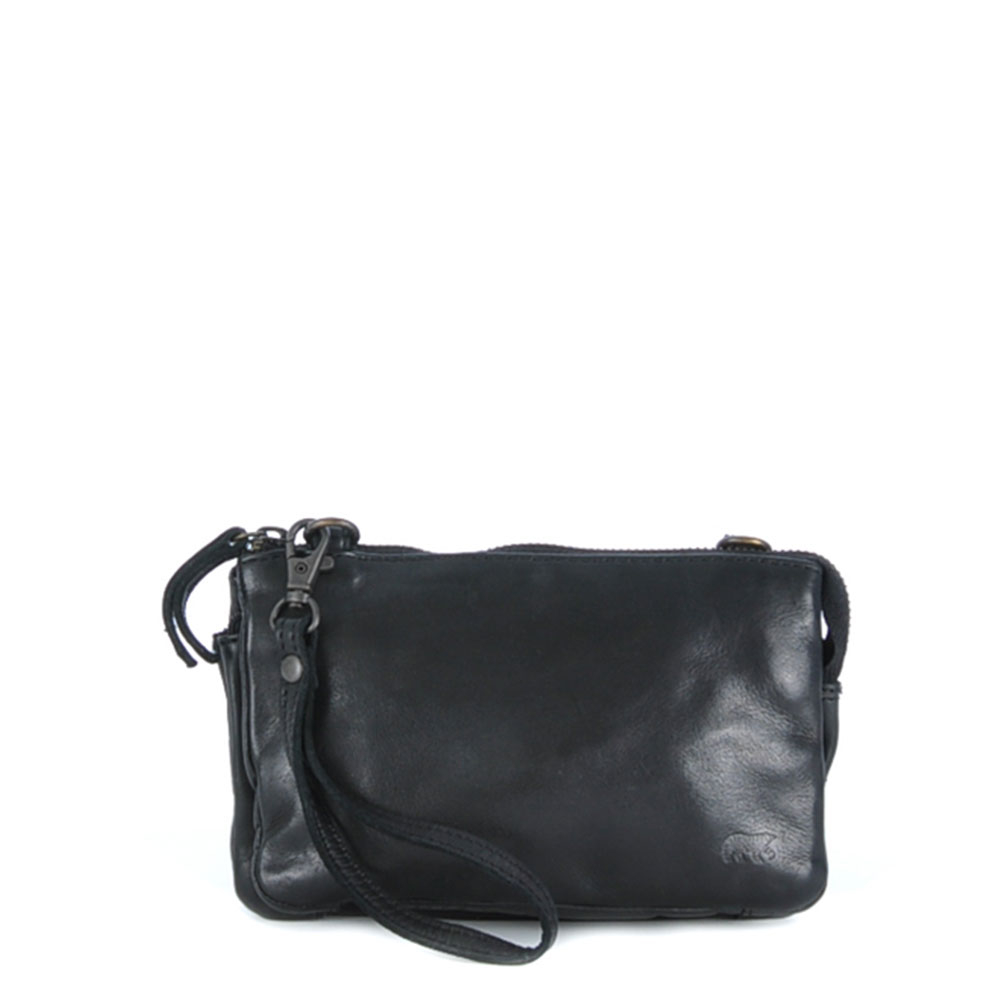 Bear Design Cow Lavato Uma Crossbody Schoudertas Zwart