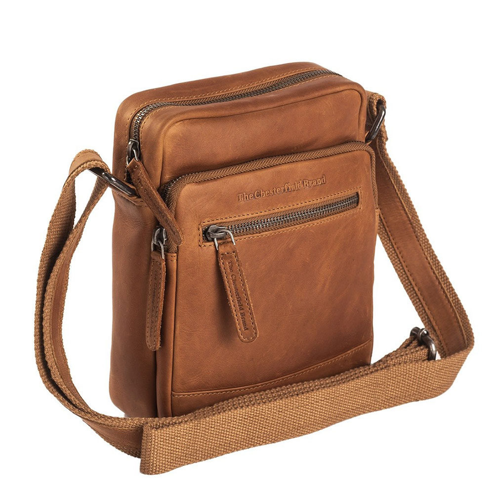 Chesterfield Birmingham Schoudertas Cognac - Schoudertassen