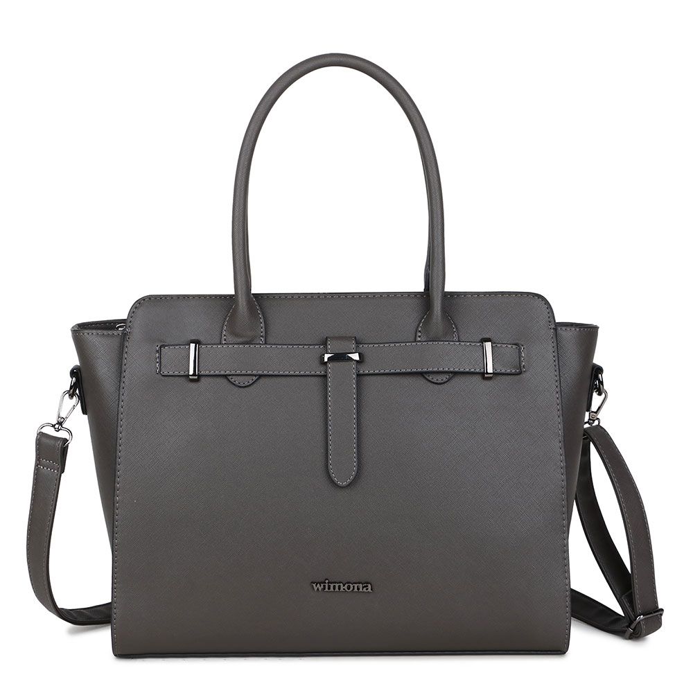 Wimona Sienna Schoudertas Laptop 15.6 Grey