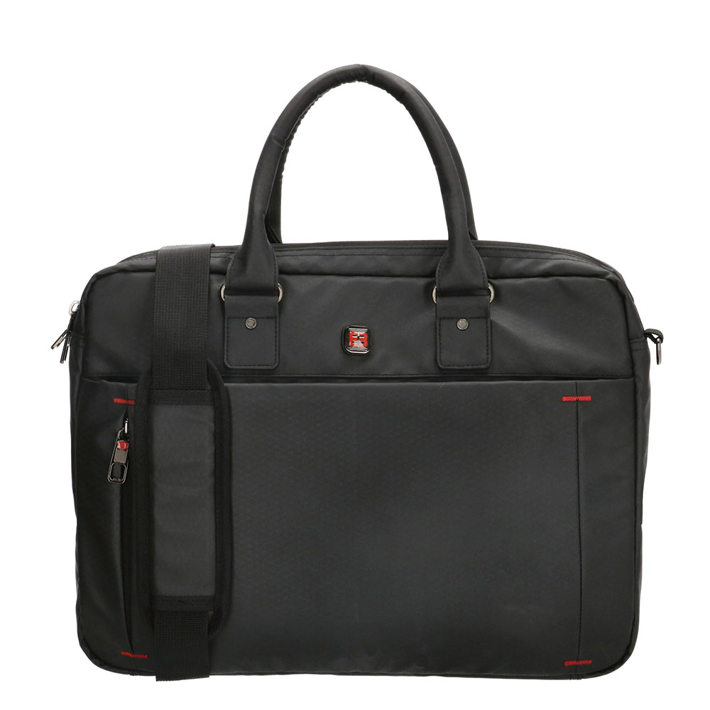 Enrico Benetti Northern Laptoptas Zwart - Laptop schoudertassen
