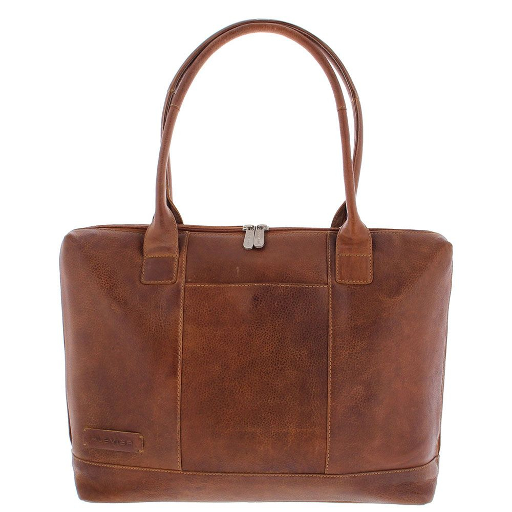 Plevier Fiera Laptop Damestas 15.6 Cognac - Laptop schoudertassen