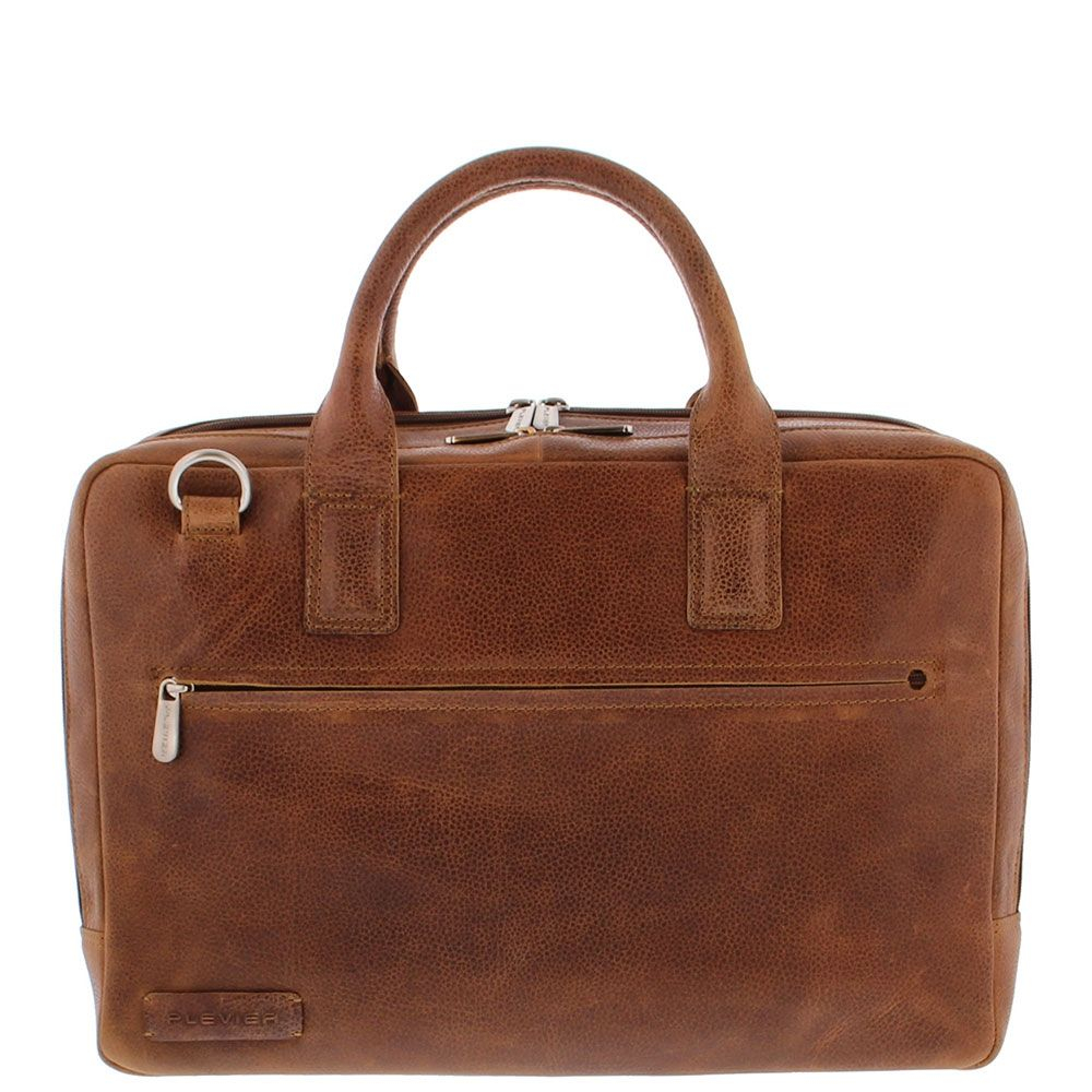 Plevier Sandyford Laptoptas 2-Vaks 15.6 Cognac