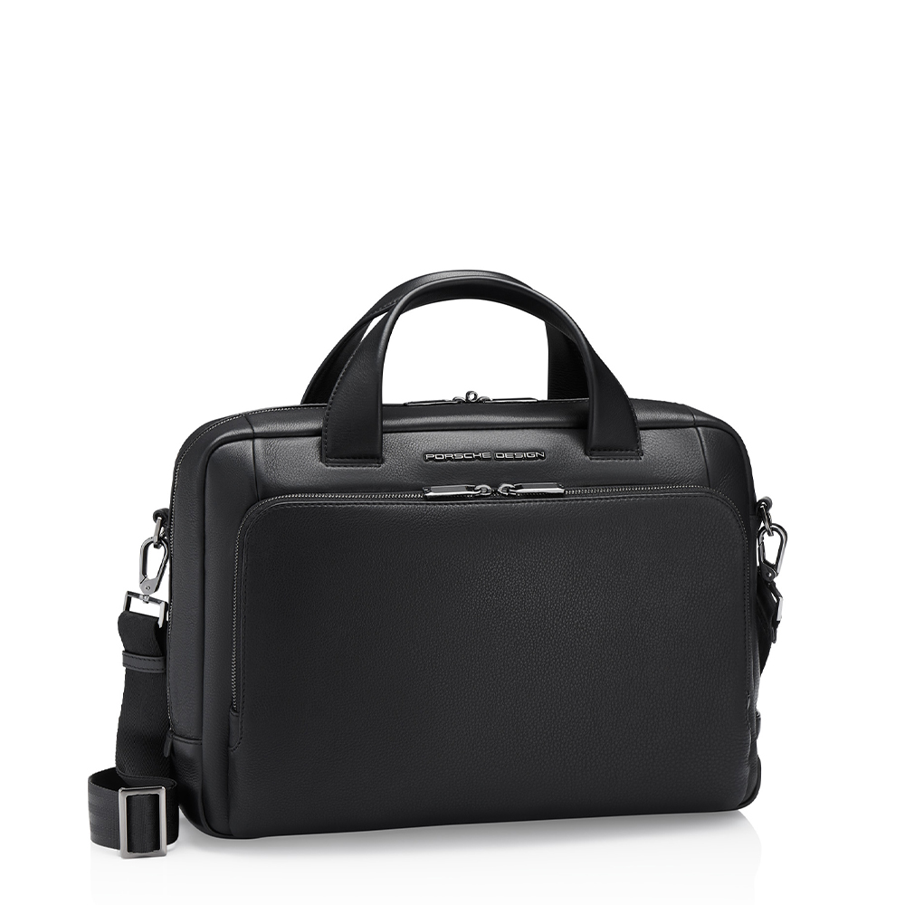 Porsche Design Mannen Laptoptas / Werktas / Aktetas - Roadster Leather - Zwart - 15 inch