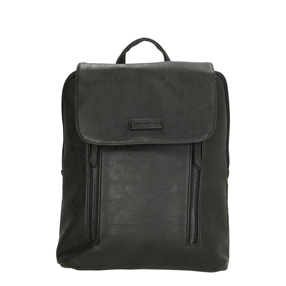 Enrico Benetti Nouméa Backpack Zwart - Casual rugtassen