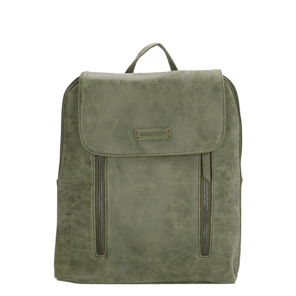 Enrico Benetti Noumea Backpack Olijf - Casual rugtassen