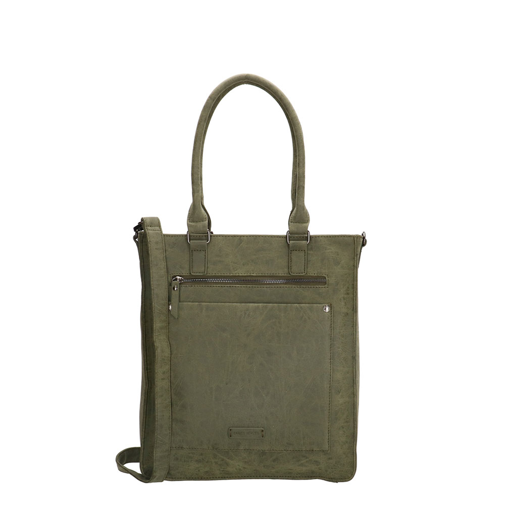 Enrico Benetti Bobbi Shopper 14 Olijf - Schoudertassen