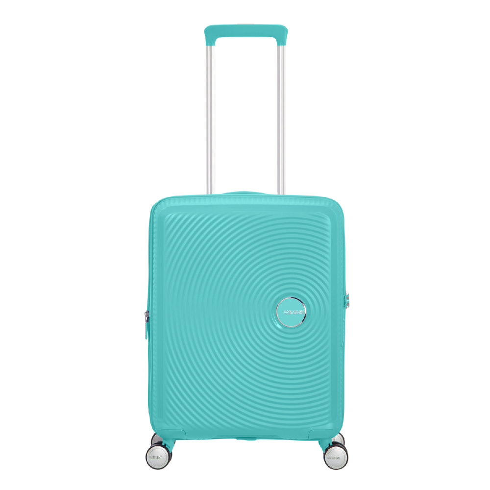 American Tourister Soundbox Spinner 55 Expandable Poolside Blue