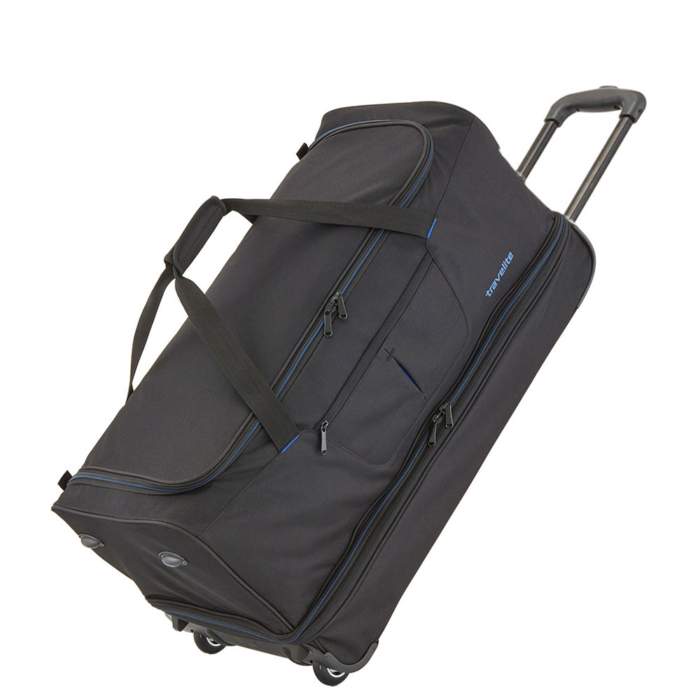 Travelite Basics Wheeled Duffle 55cm Expandable Black/Blue - Reistassen