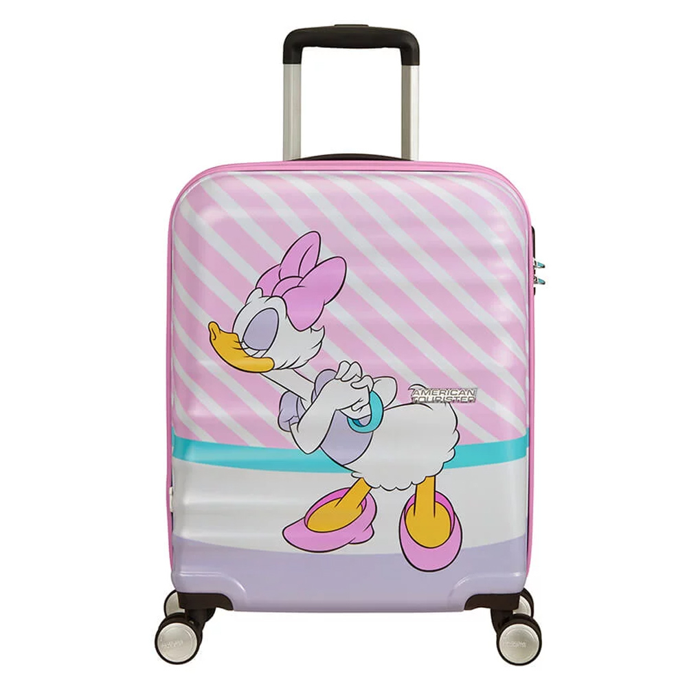 American Tourister Wavebreaker Disney Spinner 55 Daisy Pink Kiss - Harde koffers