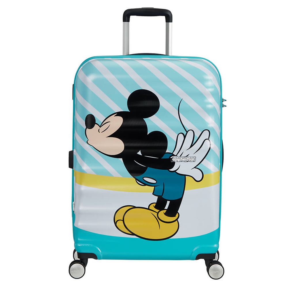 American Tourister Wavebreaker Disney Spinner 67 Mickey Blue Kiss - Harde koffers