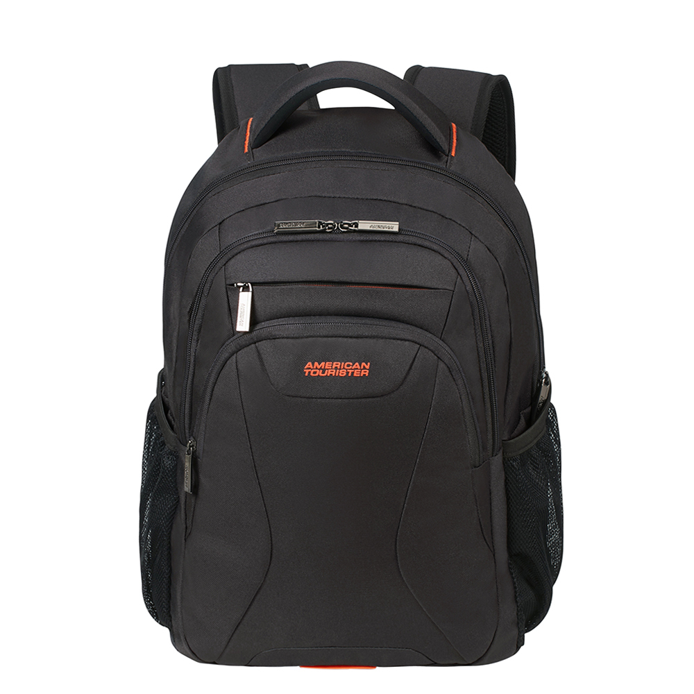American Tourister AT Work Laptop Backpack 15.6 Black/Orange - Laptop rugtassen