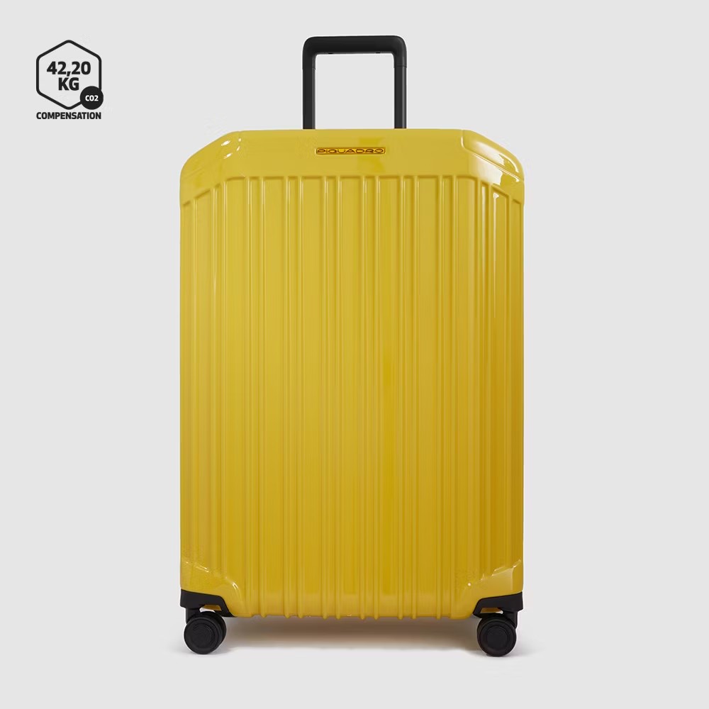 Piquadro Koffer / Reiskoffer / Trolley - 75 x 51 x 28 cm - 88 Liter - - Maat L - PQ Light - Geel