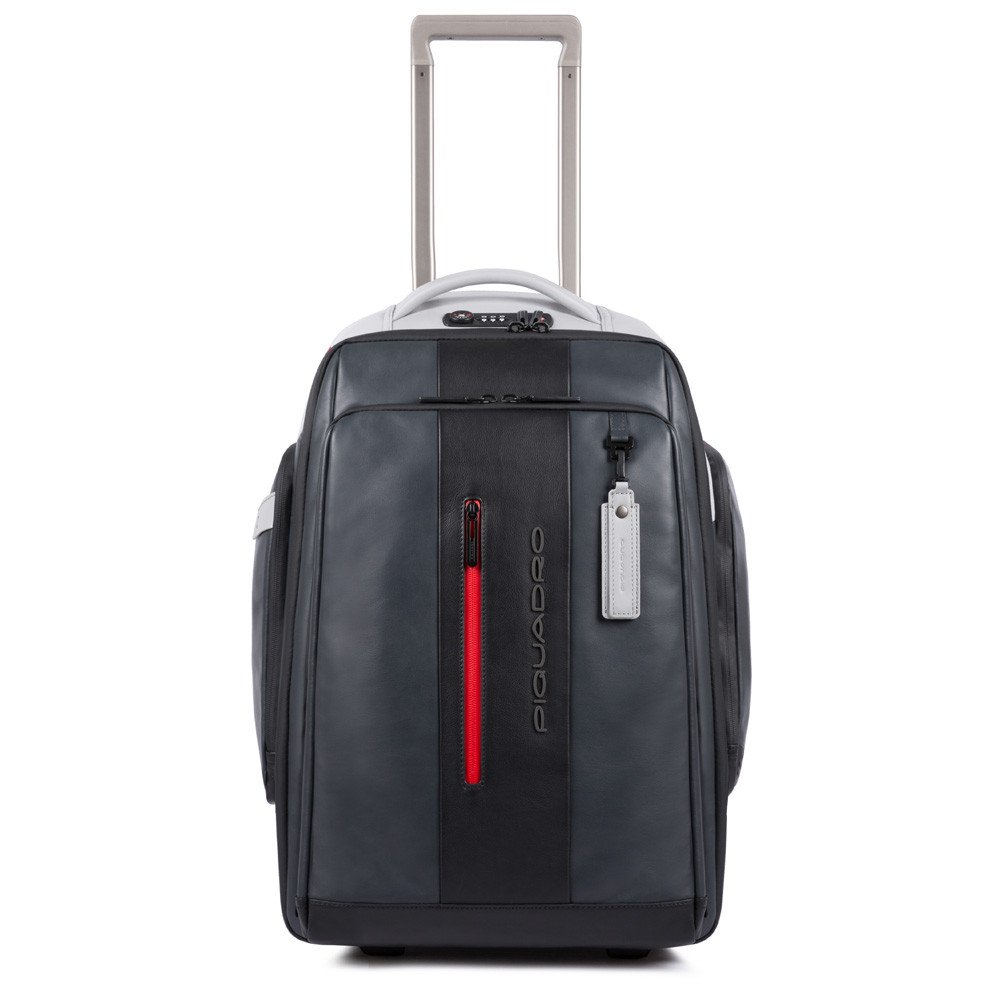 Piquadro Urban Cabin Size Trolley Black/Grey - Zachte koffers