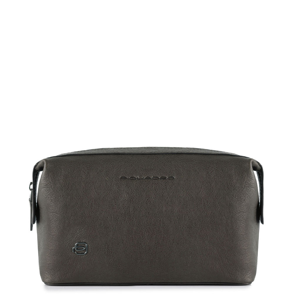 Piquadro Black Square Toiletry Bag Dark Brown