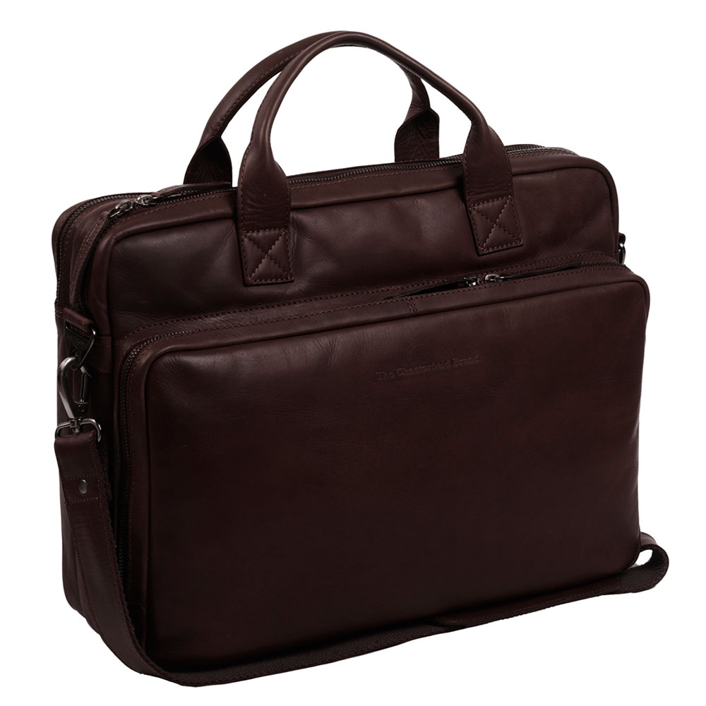 Chesterfield Jackson Laptoptas 15.6 Brown - Leren laptoptassen