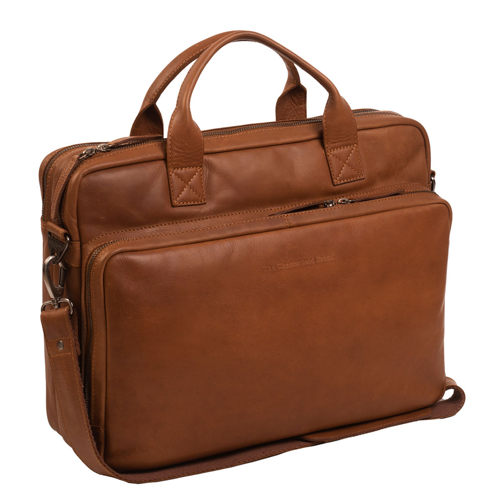 Chesterfield Jackson Laptoptas 15.6 Cognac