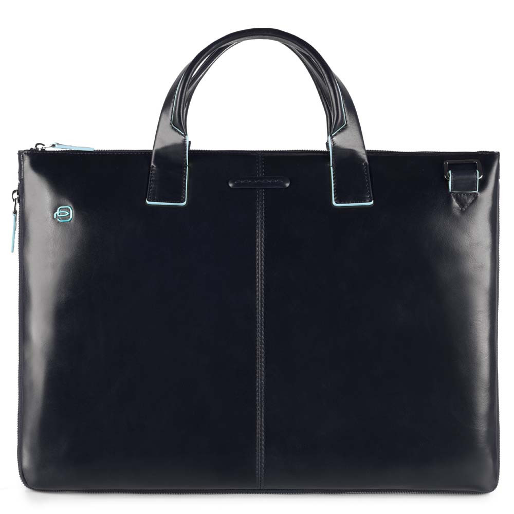 Piquadro Blue Square Expandable Slim Computer Bag 15.6 Night Blue