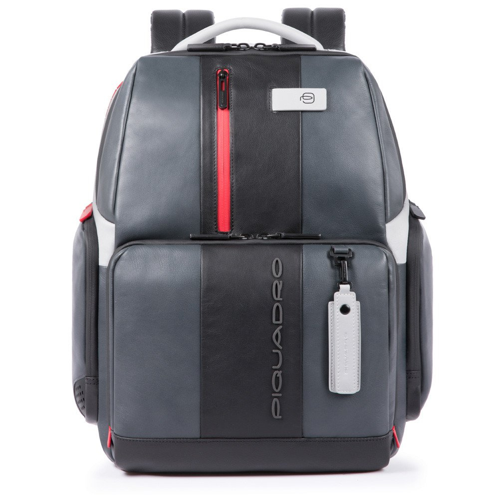 Piquadro Urban Fast Check PC Backpack 15.6'' Black/Grey - Rugtassen