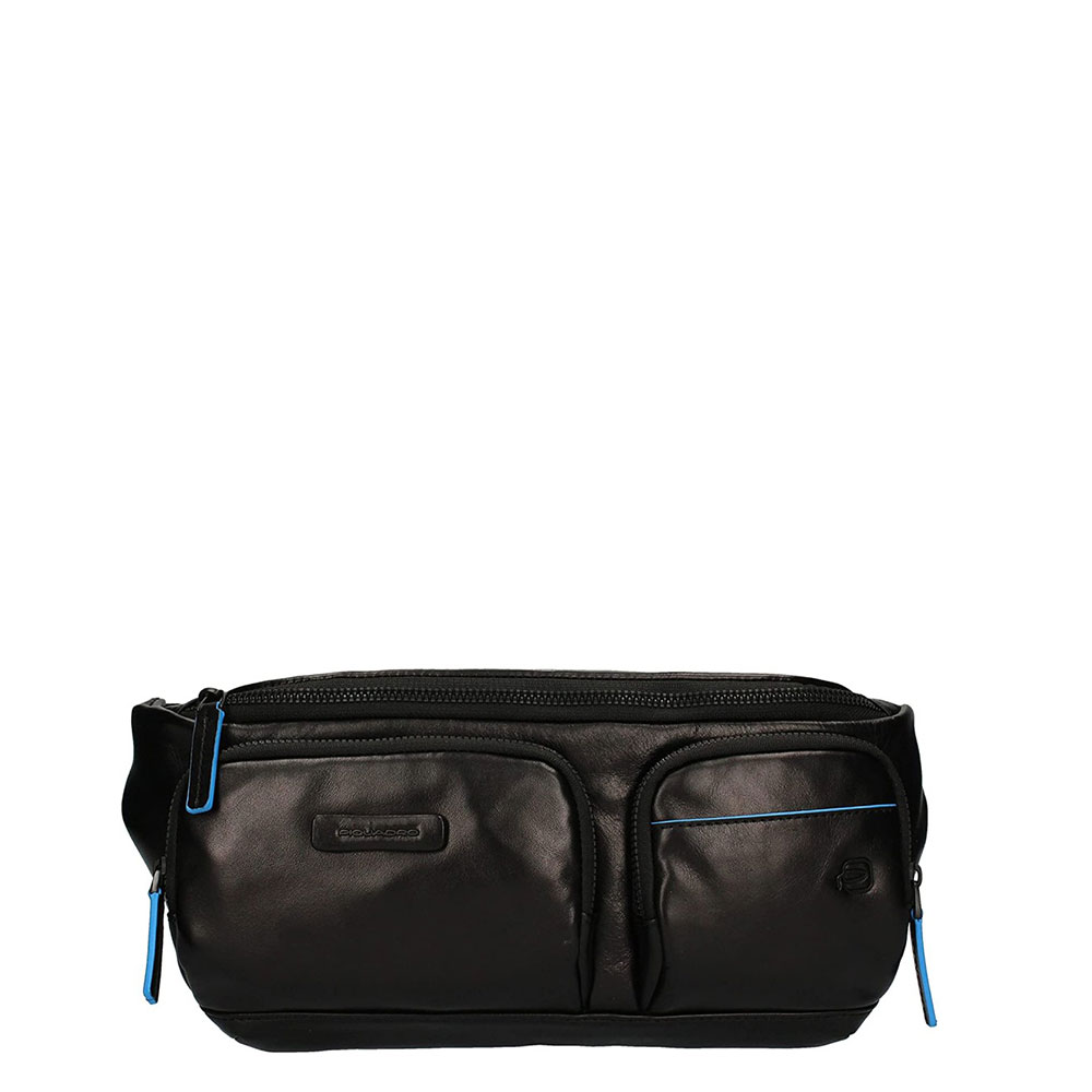 Piquadro Blue Square Bum Bag RFID Black