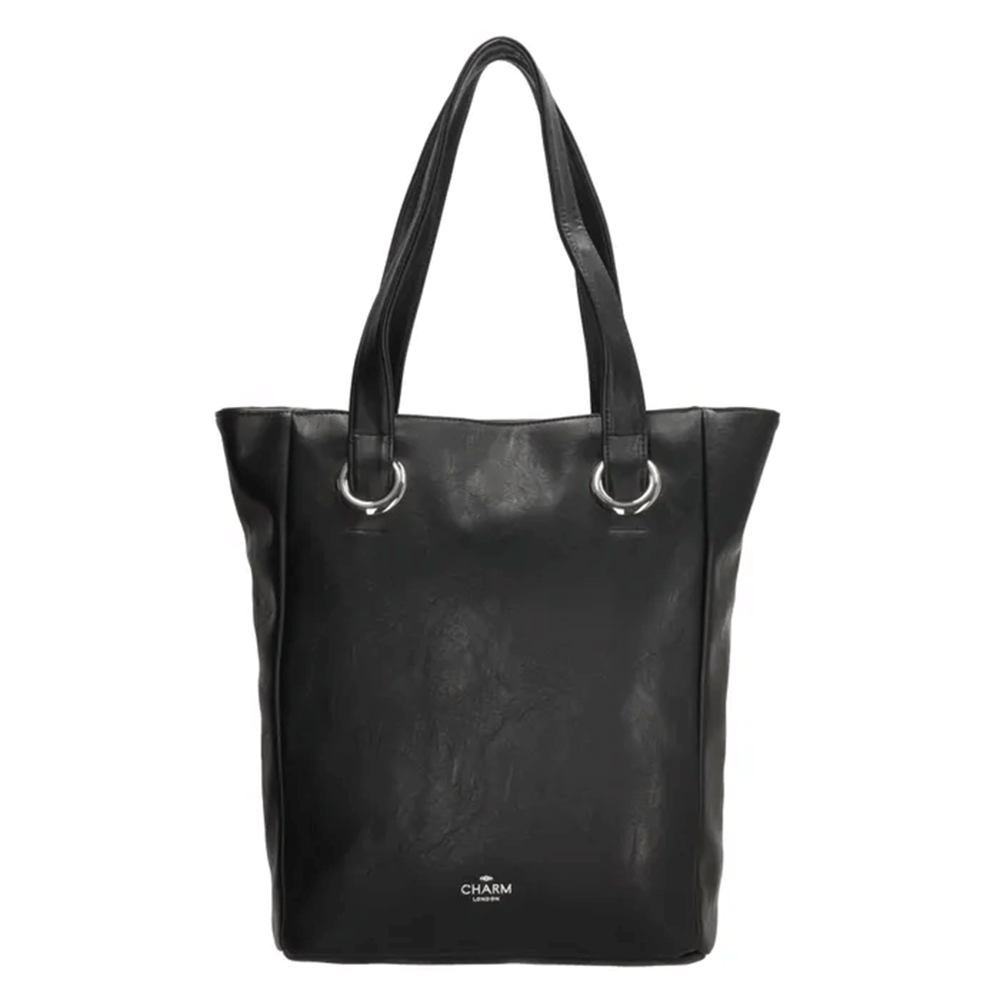 Charm London Liberty Shopper met 14" Laptopvak - Zwart