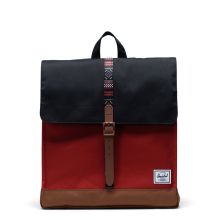Herschel City Rugzak Mid-Volume Black/ Saddle/ Ketchup