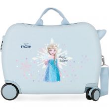 Frozen Magic Rolling Suitcase 4 Wheels Ice Blue