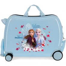 Frozen Trust Your Journey Rolling Suitcase 4 Wheels Blue