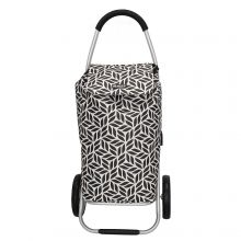 Beagles Boodschappen Trolley Bloem Zwart/Wit