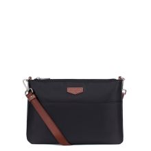 Hexagona Pop Clutch Noir Marron