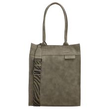 Zebra Natural Bag Merel Kartel Shopper Olijfgroen