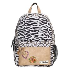 Zebra Girls Rugzak M Tiger Leopard Wit Beige