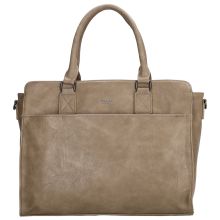 Charm London Dow Gate Handtas 15,6 Inch Donker Taupe